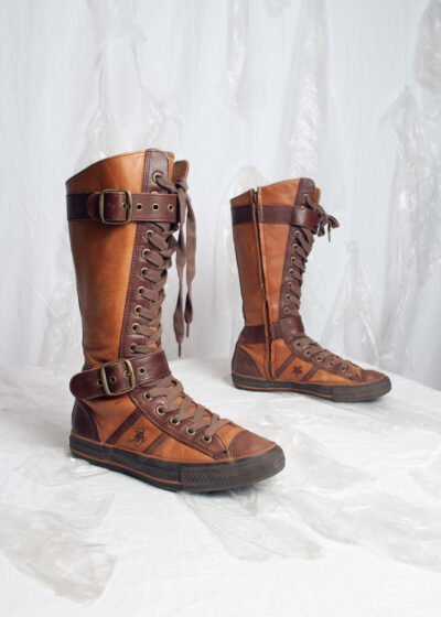 Vintage Y2K Converse Leather Knee-High Sneaker Boots