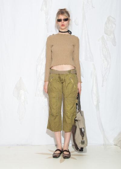 Vintage Y2K Miss Sixty Cargo Capri Pants in Green