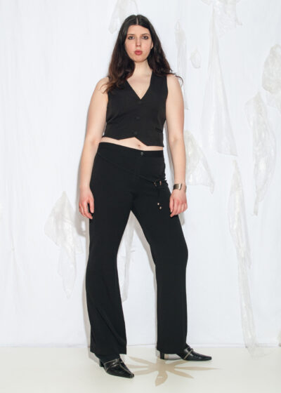 Vintage 90s Ann Saxon High Waisted Flares with Belt