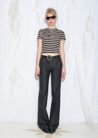 Vintage Y2K Office Siren Wool Flares in Grey