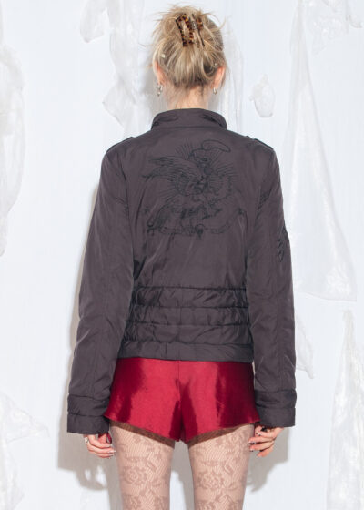 Vintage Y2K Diesel Fitted Jacket with Tattoo Embroidery