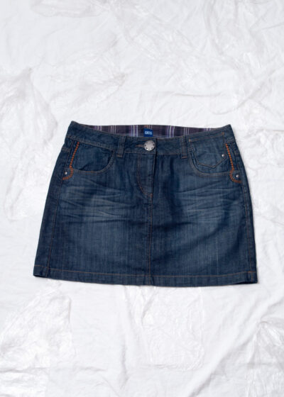 Vintage Y2K Denim Micro Skirt in Blue