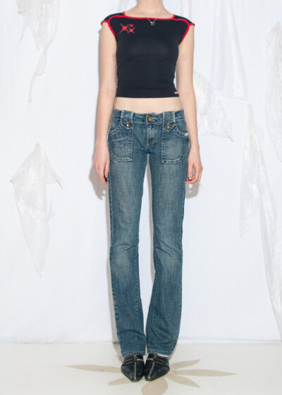 Vintage Y2K Vitamina Low Rise Jeans in Blue