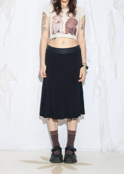 Vintage Y2K Nougat London Midi Skirt with Silk Detail