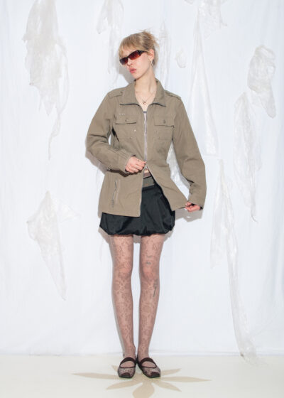 Vintage Y2K Studded Jacket in Khaki
