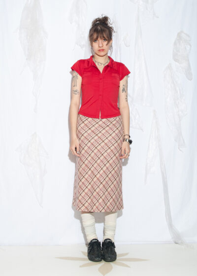 Vintage Y2K Wonder Woman Crop Shirt in Red