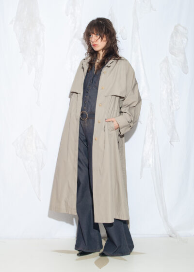 Vintage 80s Nino Trench Coat in Beige