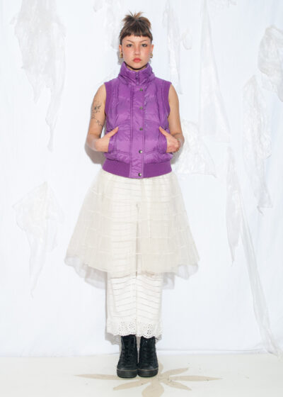 Vintage Y2K Puffer Vest in Purple
