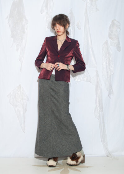 Vintage 90s Morgan de Toi Blazer in Metallic Maroon