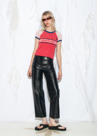 Vintage 80s Leather Trousers in Black