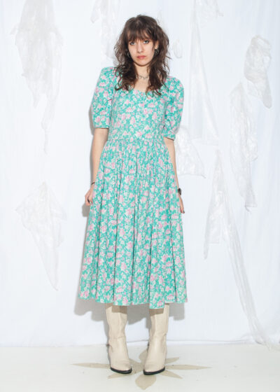 Vintage 80s Laura Ashley Floral Maxi Dress
