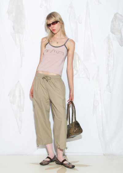 Vintage Y2K Beige Cargo Capri Trousers