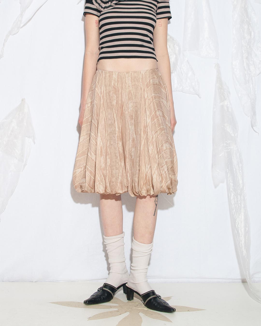 Photo of a model wearing a vintage skirt
