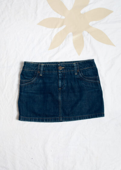 Vintage Y2K Denim Micro Skirt in Blue