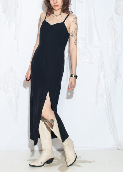Vintage 90s Clips Prom Dress in Black