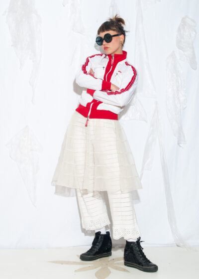 Vintage Y2K Phard Tracksuit Jacket in Red and White