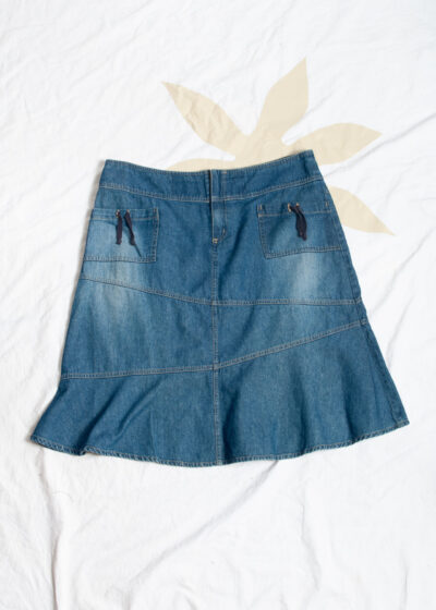 Vintage Y2K Low Rise Denim Midi Skirt