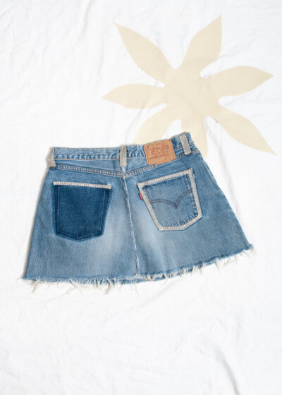 Reworked Y2K Levi's Denim Micro Skirt