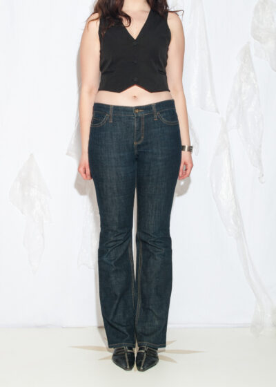 Vintage Y2K Dark Wash Low Rise Bootcut Jeans