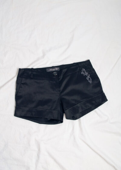 Vintage Y2K Black Chino Micro Shorts