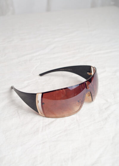 Vintage Y2K Value Vision Brown Shield Sunglasses