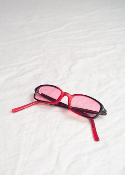 Vintage Y2K Pink Narrow Sunglasses