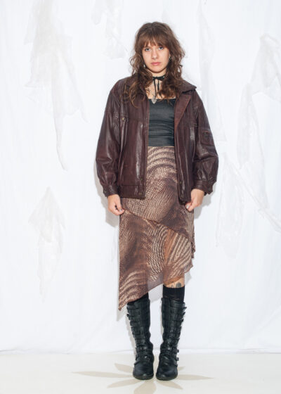 Vintage 80s Best Bavarian Brown Leather Bomber Jacket